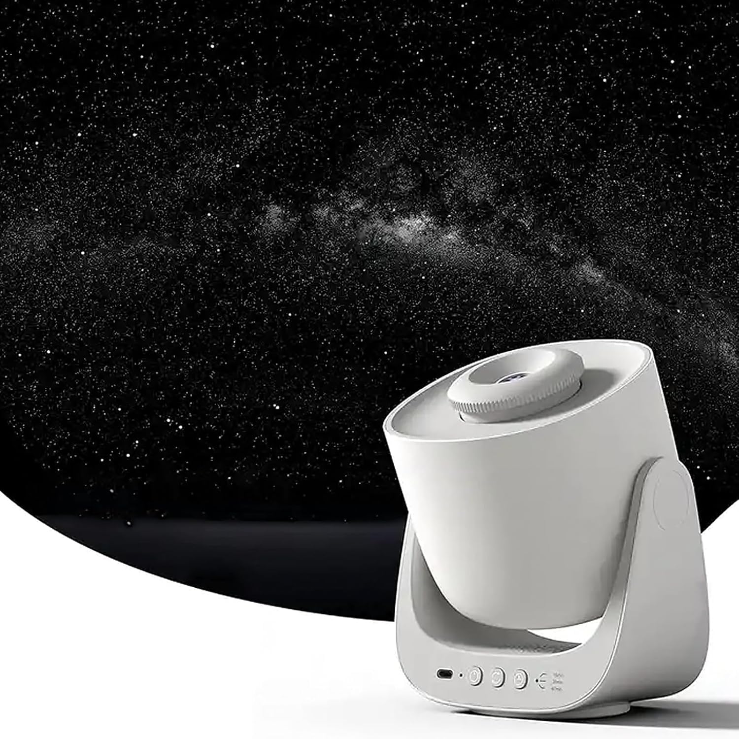 TsoLay Veilleuse Galaxie, Projecteur LED Ciel Étoilé avec 6 Disques Étoiles, Distance Focale Réglable À 180°, Distance De Projection De 2,8 M Et Zone De Projection De 12 M², pour Enfant