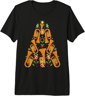 Euphonium Christmas Tree Funny Jazz Music Lover Musical Xmas Premium Tri-Blend T-Shirt