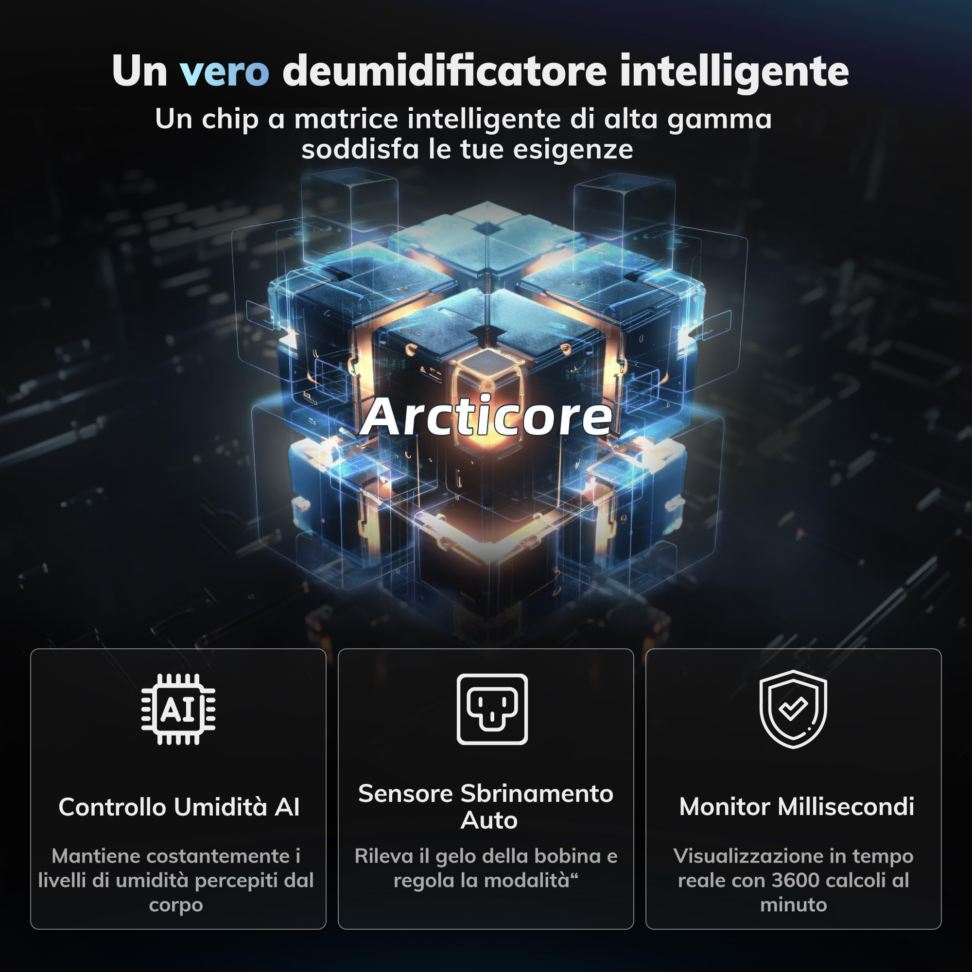 AEOCKY Deumidificatore Casa Muffa, 20L/24h, Adatto Fino a 160 m³ (40 m²), Deumidificatore Intelligente a Compressore con Tubo di Scarico, ideale per bagno, camera da letto, cantina