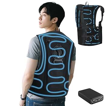 冷水服 【-20℃冷却効果・36時間連続運転】 冷水ベスト 288cm² 冷却面 Amazon.co.jp: [SPMLFL] 冷水服 【-20℃冷却効果・36時間連続運転