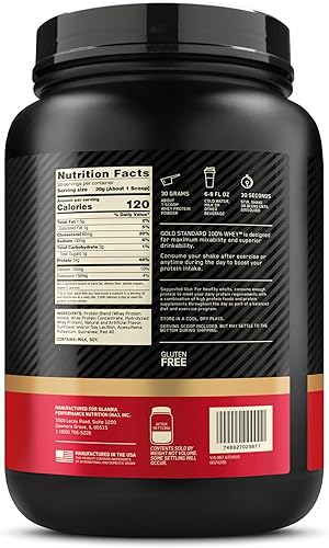 Vista 141 de Optimum Nutrition Estándar dorado 100% Proteína de Suero de Leche en Polvo, Pie de lima, 1.8 Libra