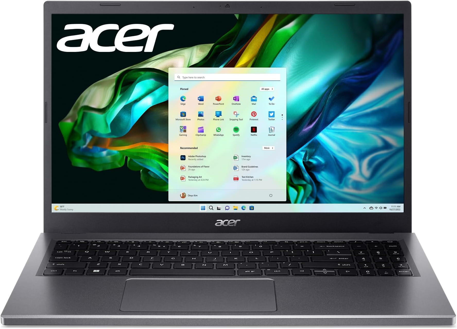 acer Aspire 5 15 Slim Laptop | 15.6" FHD 1920x1080 IPS Touch | Intel Core i5-13420H | Intel UHD Graphics | 16GB LPDDR5 | 512GB Gen 4 SSD | Wi-Fi 6 | Backlit KB | Protective Sleeve| A515-58PT-50UJ