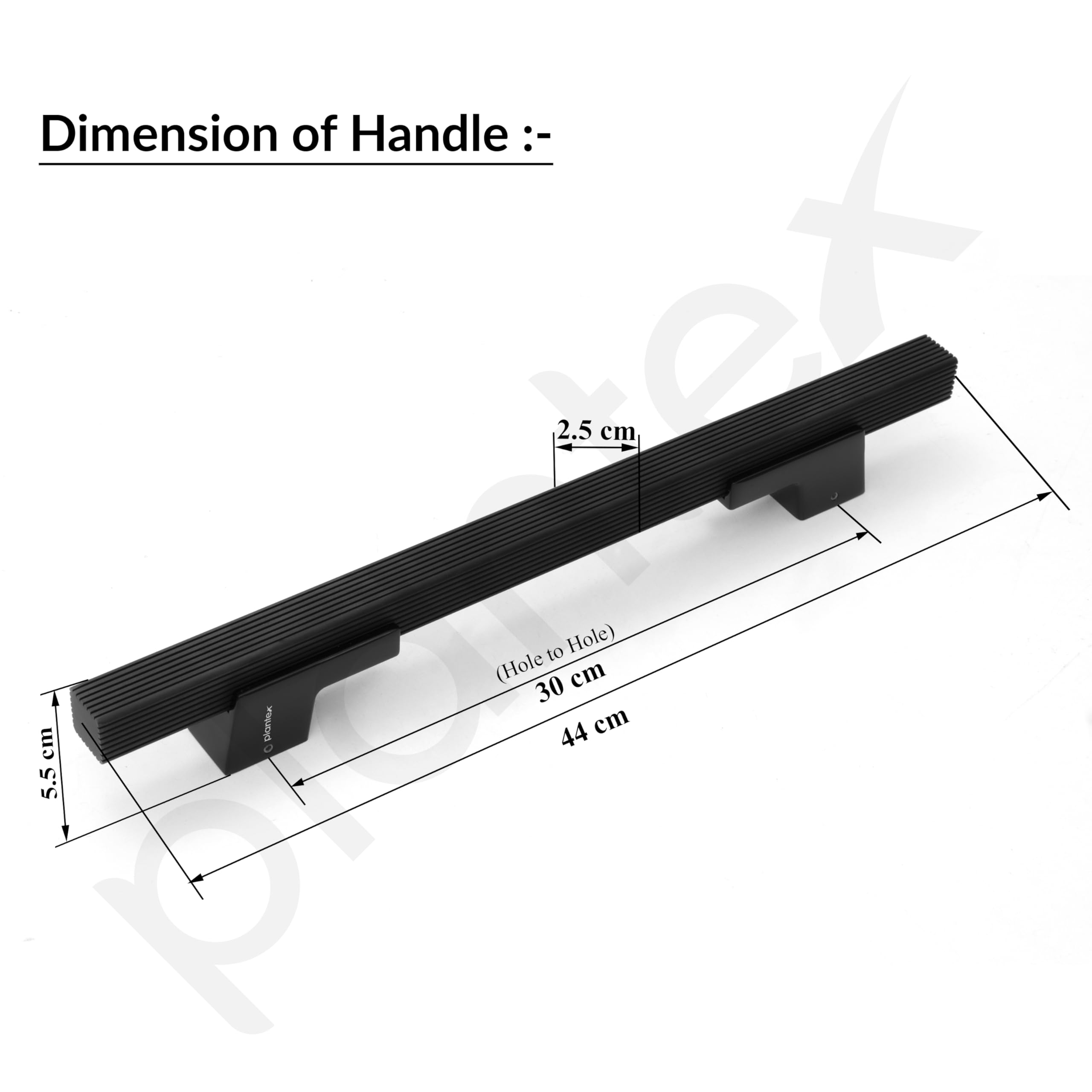Plantex 17 Inch Main Door Handle for Wooden Doors - Pull-Push Handle Accessory (Pack of 1, Black) — Amazon image 3