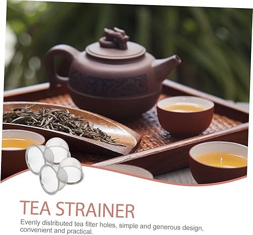 Miniatura 5 de Colador de malla 4 unids Tetera Colador Filtros de café Colador de té Premium Acero inoxidable Taza Taza Tetera de acero inoxidable