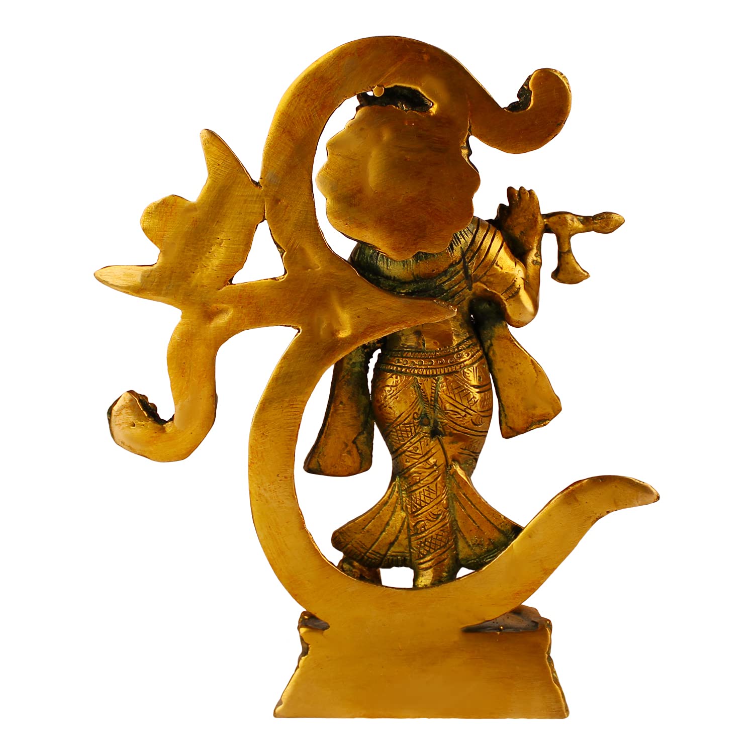 Lord Krishna with his flute, realistic, detailed, had, 4k, AI