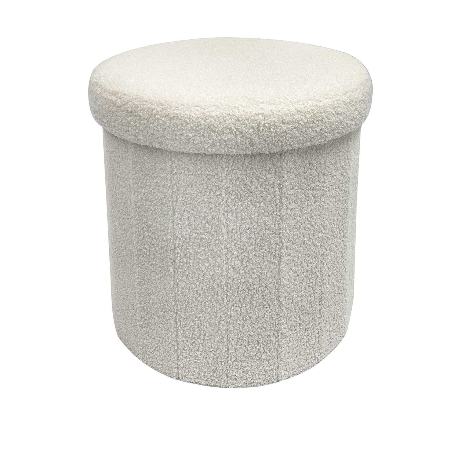 KASANOVA Pouf contenitore tondo 39x39 cm bianco