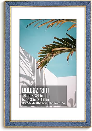 Miniatura 50 de Marco de gamuza de 10 x 13 pulgadas, marco individual, elegante marco verde de 10 x 13 pulgadas con paspartú para fotos de 8.5 x 11 pulgadas, para