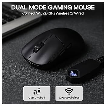 EPOMAKER Aula SC800 Wireless Gaming Mouse, 37g Lightweight, Adjustable 26,000 DPI, 8k Polling Rate, PAW3395, Programmable Buttons, On-Board Memory, 250mAh Battery, PC/MAC/Linux (White
