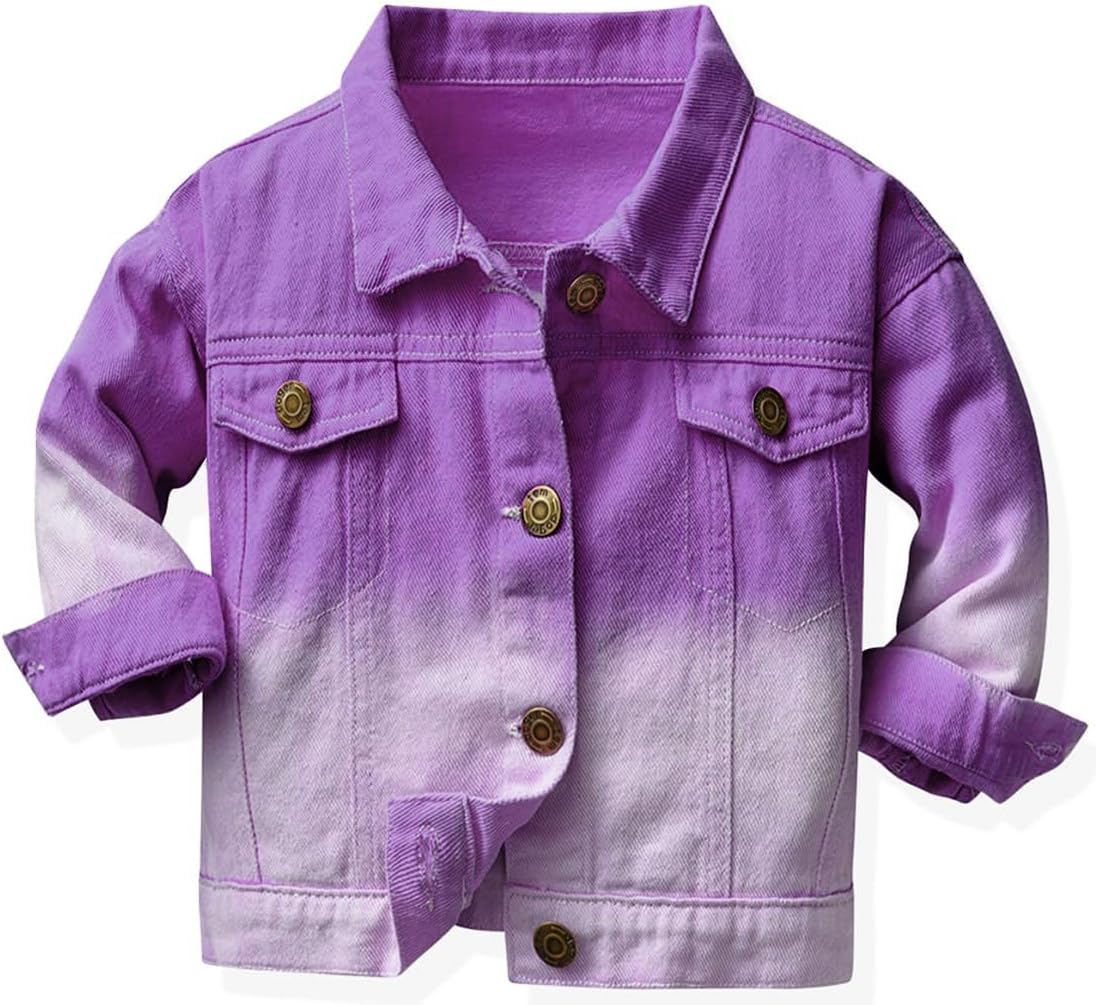 Joe Wenko Kids Toddler Baby Boys Girls Casual Outerwear Denim Jacket