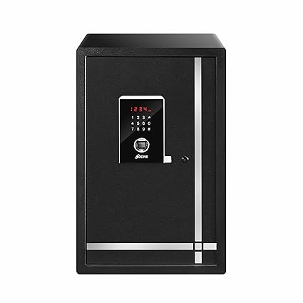 Ozone Safe Locker for Home | 55 Liter | Digital Locker Biometric with Fingerprint Access | Auto Freeze Mode | Home lockers for house | Electronic LED Display | Motorized | Black