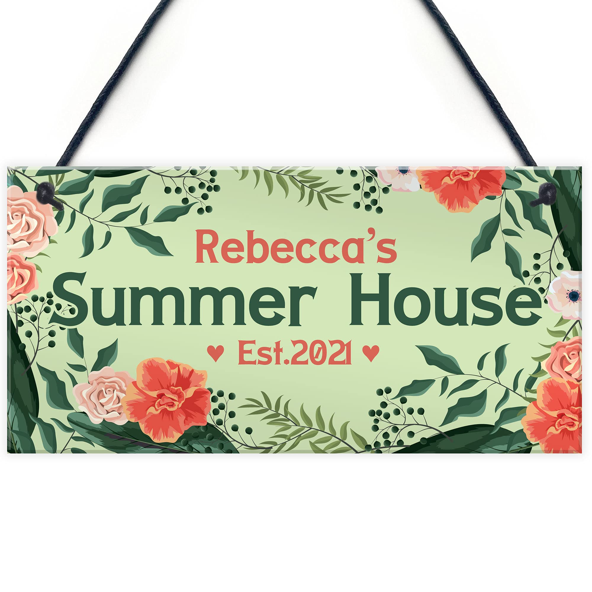 Personalised Summerhouse Door Sign Friendship Gift Home Gift Mum Nan Gift