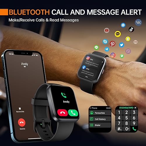 Miniatura 2 de Reloj inteligente Monitor de salud preciso de 24 horas con impermeabilidad de 5 ATM Reloj inteligente para frecuencia cardíaca, oxígeno en sangre,