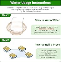 Vista 14 de ETECHMART - Protector de mesa de PVC transparente, mantel rectangular de plástico para escritorio, protector de mesa impermeable de vinilo