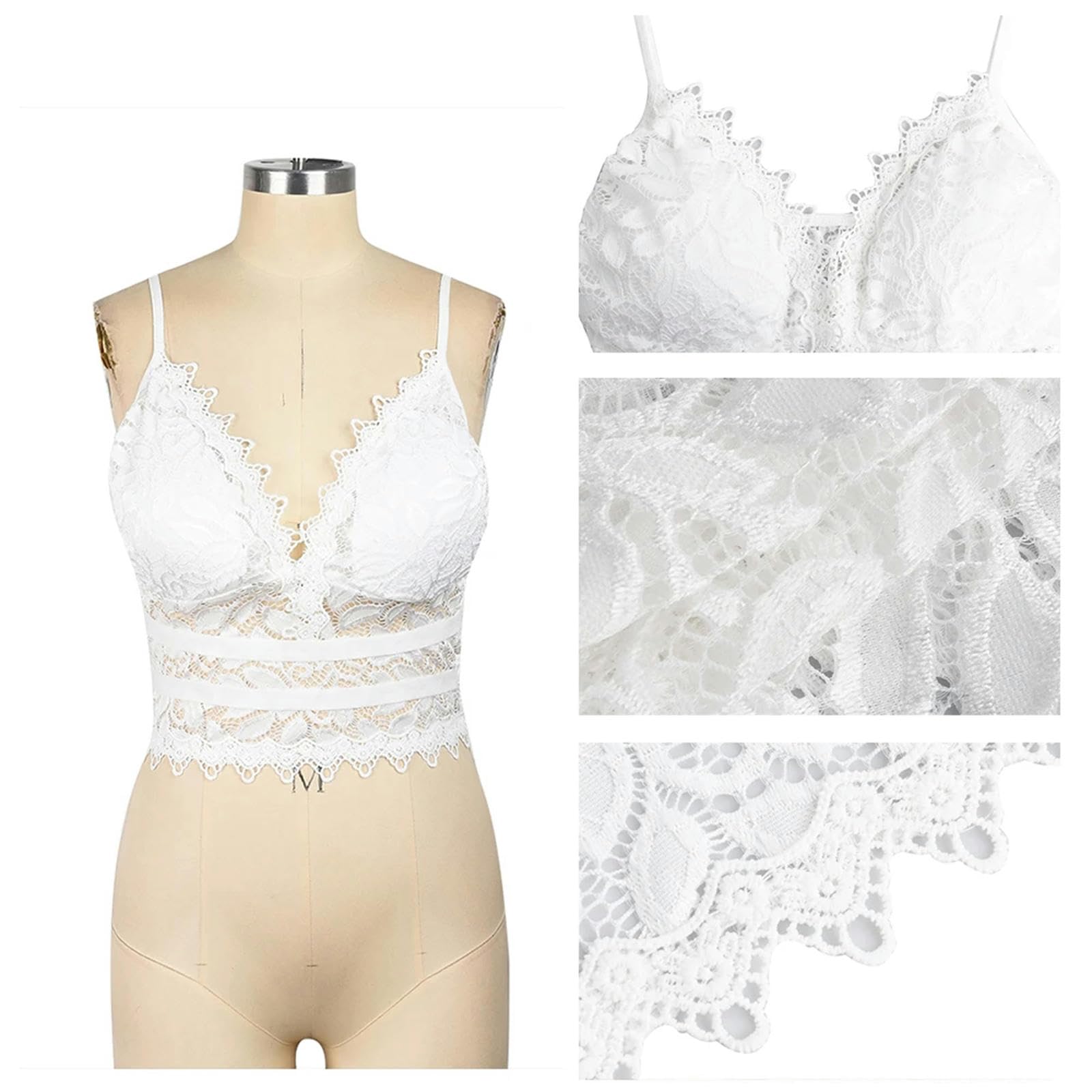 Canottiera Donna Cotone Canottiere in Pizzo Camisole Donne da Donna Basiclette di Bralette Biancheria Intimo di Reggissione