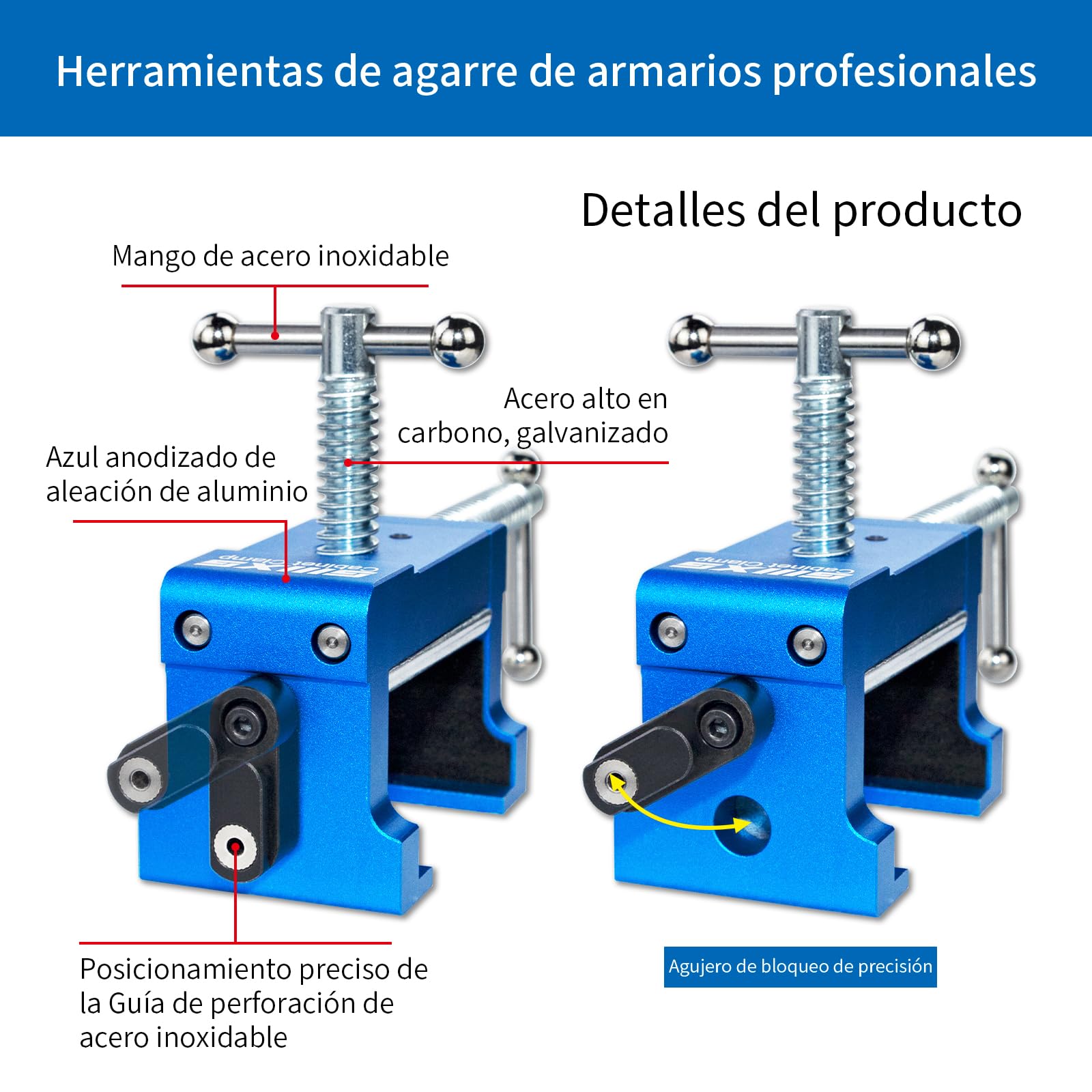 4 piezas Abrazaderas de marco de cara de garra