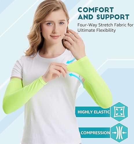 Miniatura 10 de HiRui Mangas de compresión de brazo para hombres, mujeres y jóvenes, protección UV, 20-30mmHG, soporte para tatuaje, transpirable, absorbe la humedad