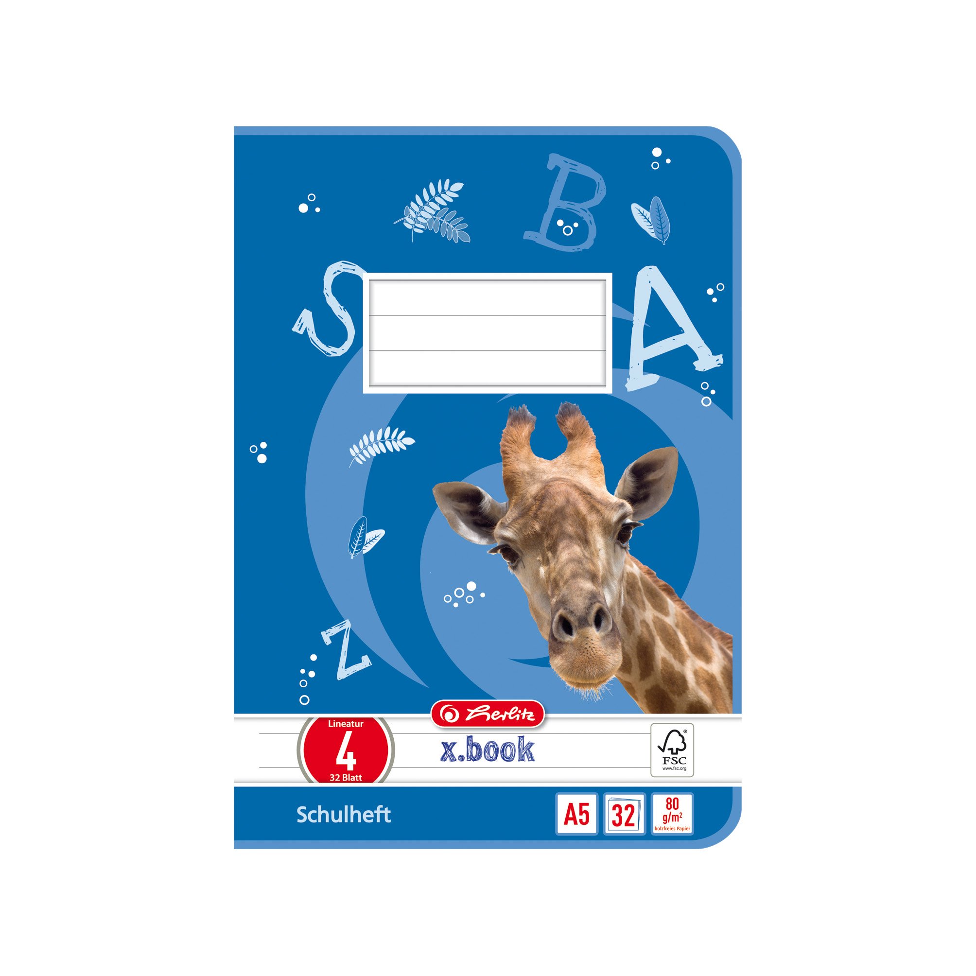 Herlitz 11387099 Notebook A5 Ruling Style 04 32 Sheets FSC Mix Pack of 5
