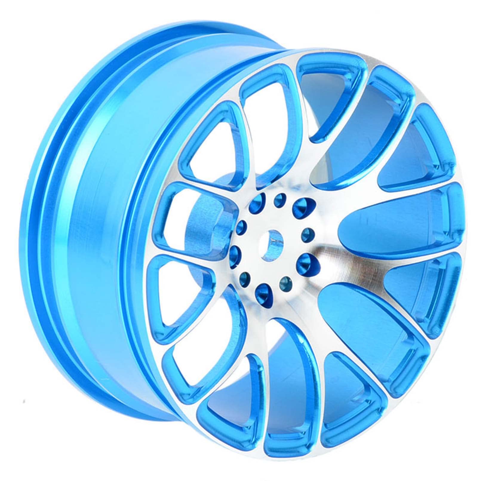 KEEDA 52mm Aluminum Alloy Wheel Rims for 1:10 RC Drift On Road Racing Car Touring Car Upgrade Parts (Blue) - Image 2
