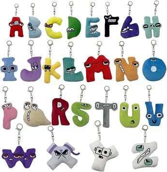 Letters Plush,26 Pcs letters Plush Toys,Fun Stuffed letters Plush Figure Dolls Funny Plush Toy Gift for kids and Fans 4 inch