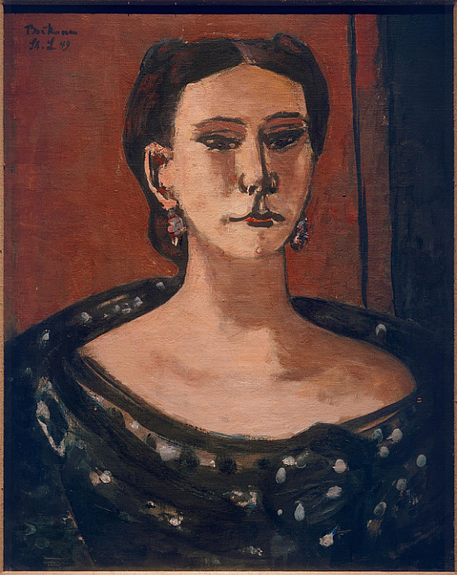 SERENDIPITP Aesthetic Poster Photo Wall Print Retro Picture Portrait Louise Pulitzer by Max Beckmann Modern Wall Artwork for Home Decor 60x90cm