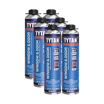 Tytan Professional Window & Door Foam Sealant, High R-Value for Superior Insulation, Water-Resistant, Low Expansion, Eco-Friendly, AAMA & UL Verified 6x24 oz