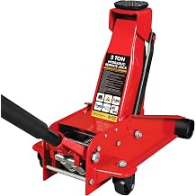 Big RED ATZ830023WR Torin Hydraulic Floor Jack Ultra-Lightweight with Dual Pump Quick Lift, Heavy Duty Steel, Convenient for Daily Use, 3 Ton 6,000 lbs Capacity