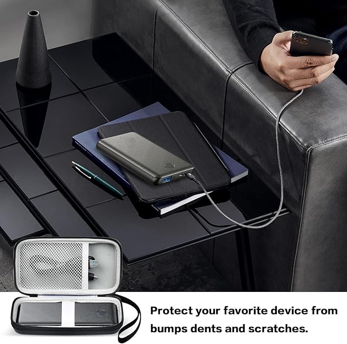 Funda compatible con cargador portátil Anker 10K - Negro miniatura 6