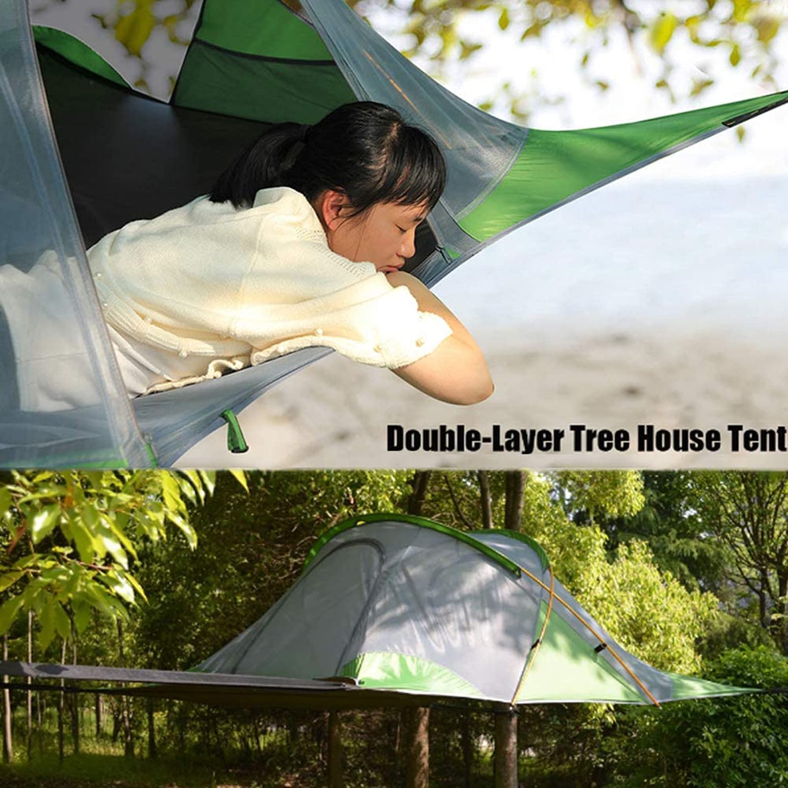 ツリーテント Amazon | キャンプテントツリーテント、吊り下げ式ライトハンモック
