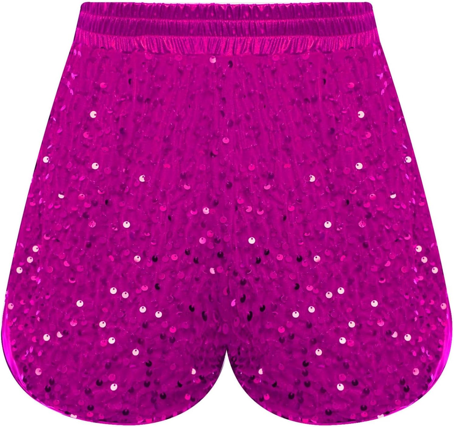 Yhong Kids Girls Sparkling Shiny Dance Shorts Jazz Hip-hop Dance Shorts Stage Performance Dance Costume