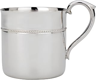Reed & Barton Royal Bead Silverplate Baby Cup, 0.30 LB, Metallic