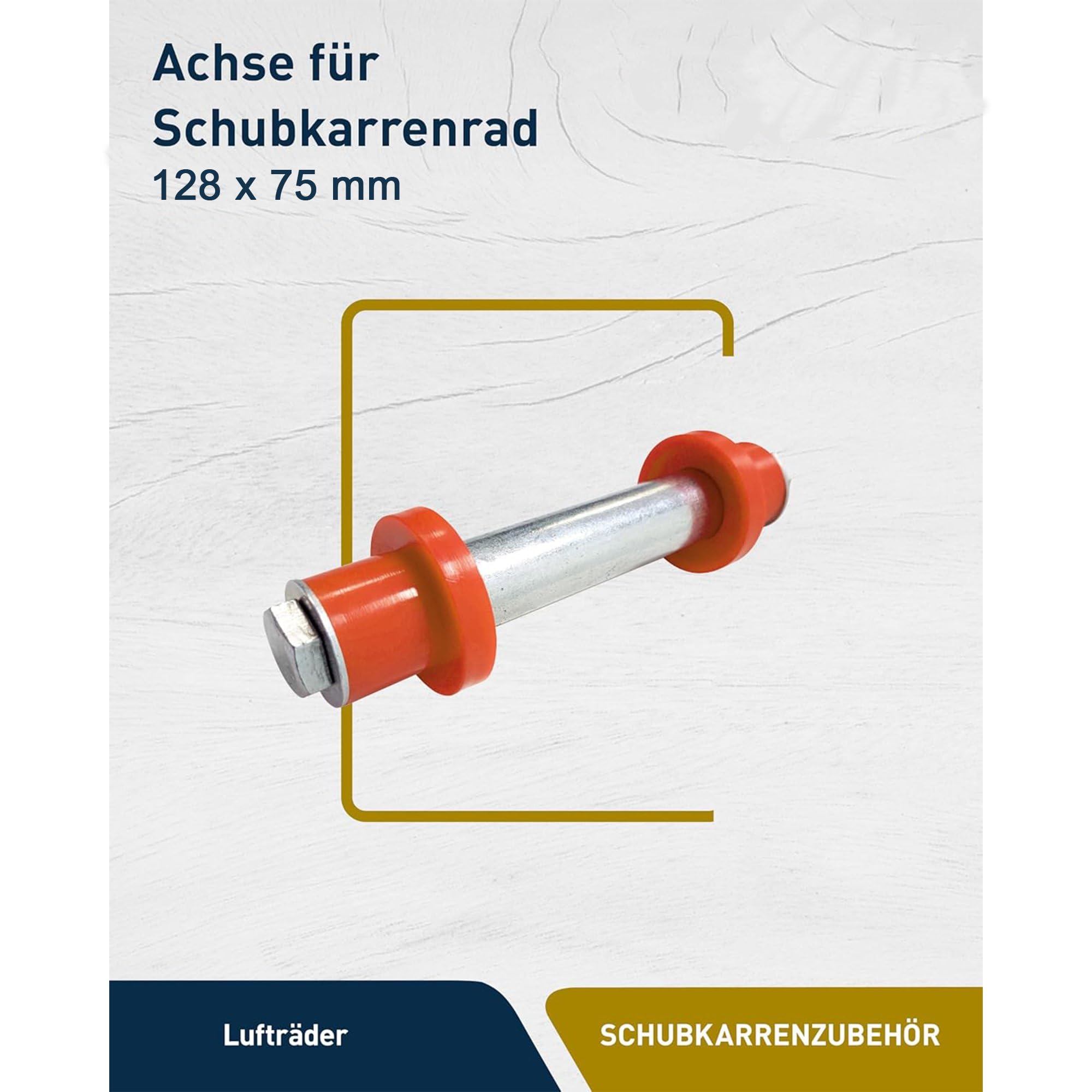 Achse für Schubkarrenrad 20mm Stahl verzinkt Sackkarre Bollerwagen Reifen Räder Achse für Schubkarrenrad 20mm Stahl verzinkt Sackkarre Bollerwagen Reifen Räder