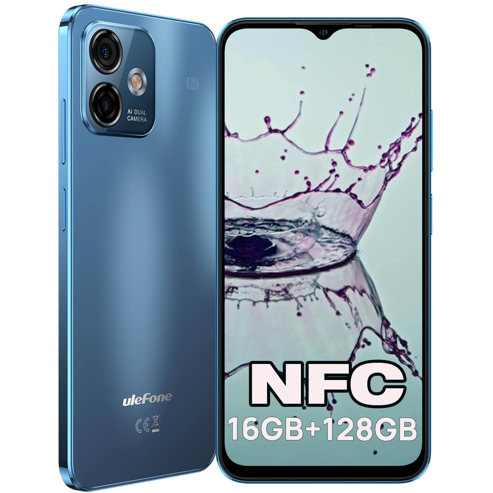 Ulefone Note 16 Pro Unlocked Cell Phones, Up to 16+128GB