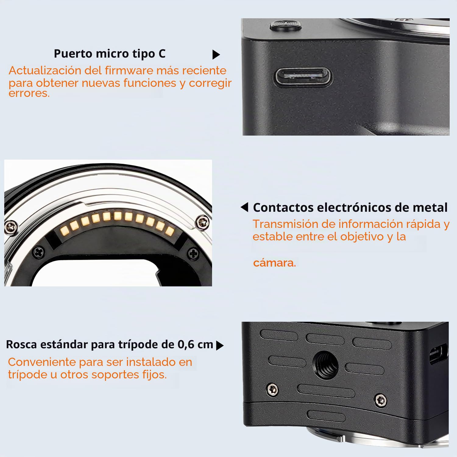 NF-Z Adaptador de Lente metálica de Enfoque automático Compatible con Nikon Lente de Serie F a cámara de Montaje Z NIK0N Z5 Z6 Z7 Z8 Z9 Z30 Z50 Zfc
