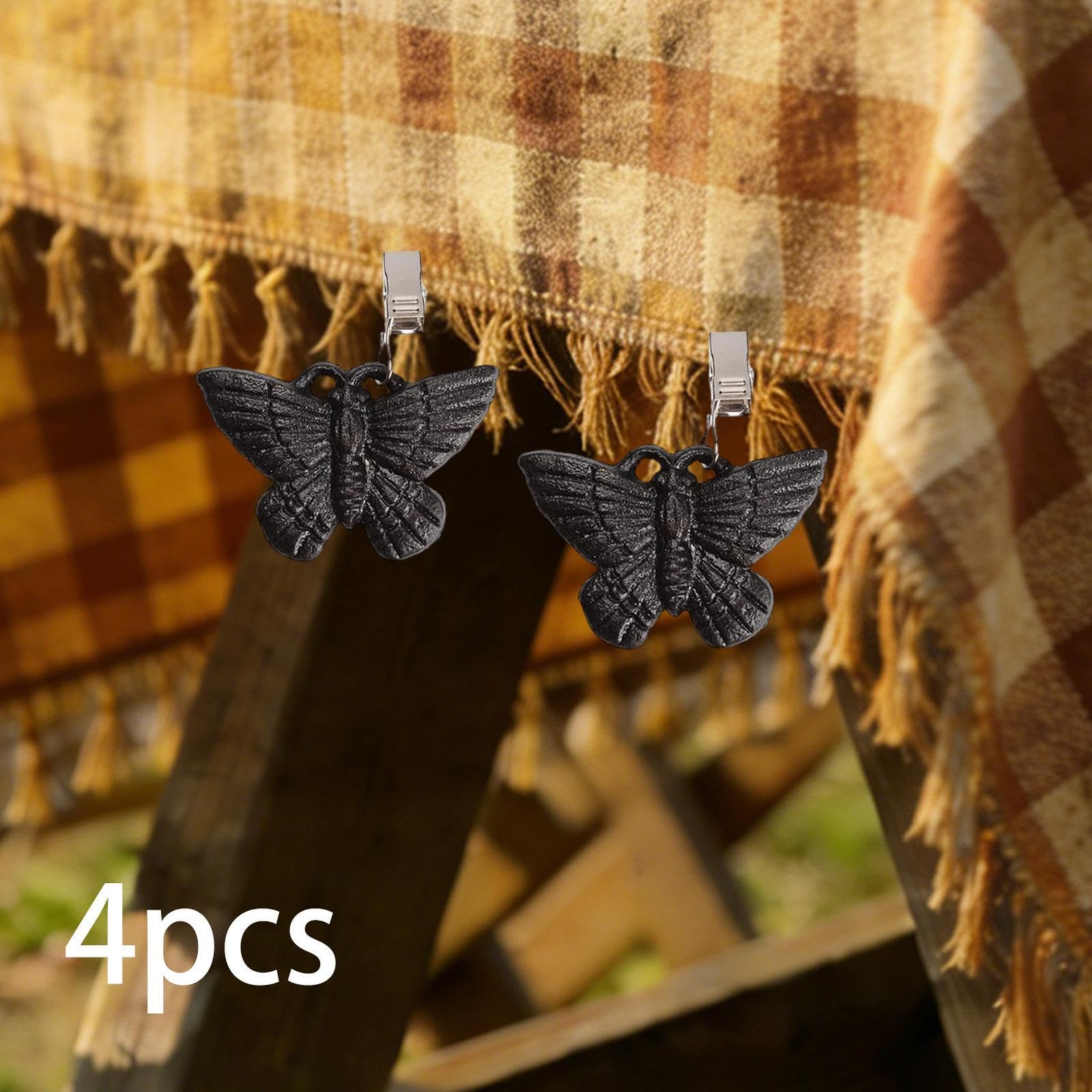 4 Stück Schmetterlings Tischdeckenbeschwerer, Clips Zur Befestigung von Tischdecken für Partys
