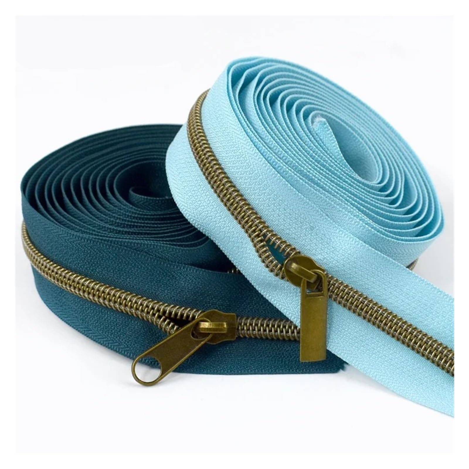 Generisch 1–5 m, 5#, bronzefarbenes Nylon-Reißverschlussband mit Reißverschluss-Schieberkopf, Kunststoffspule, Reißverschlüsse, Kleidung, Dekor, Reißverschluss-Reparatur-Set, DIY-Nähzubehör