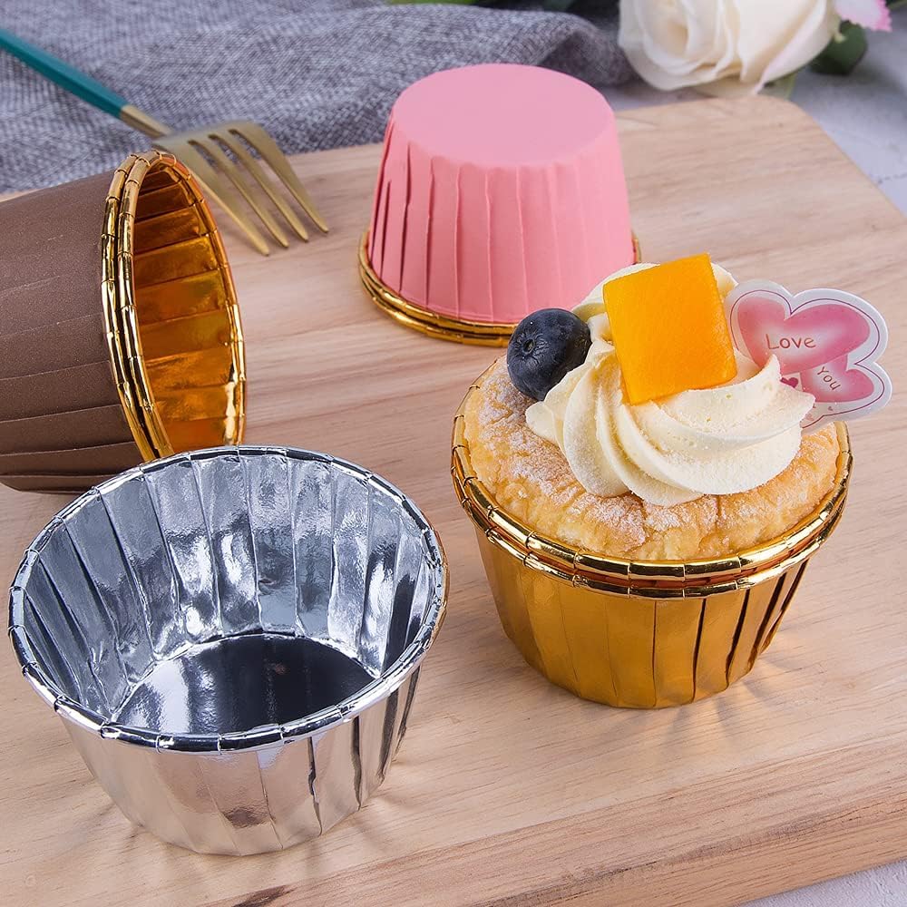 200 sztuk Muffin Cups Paper Cupcake Cups, Muffin Paper na imprezę, wesele, urodziny (zestaw 2)