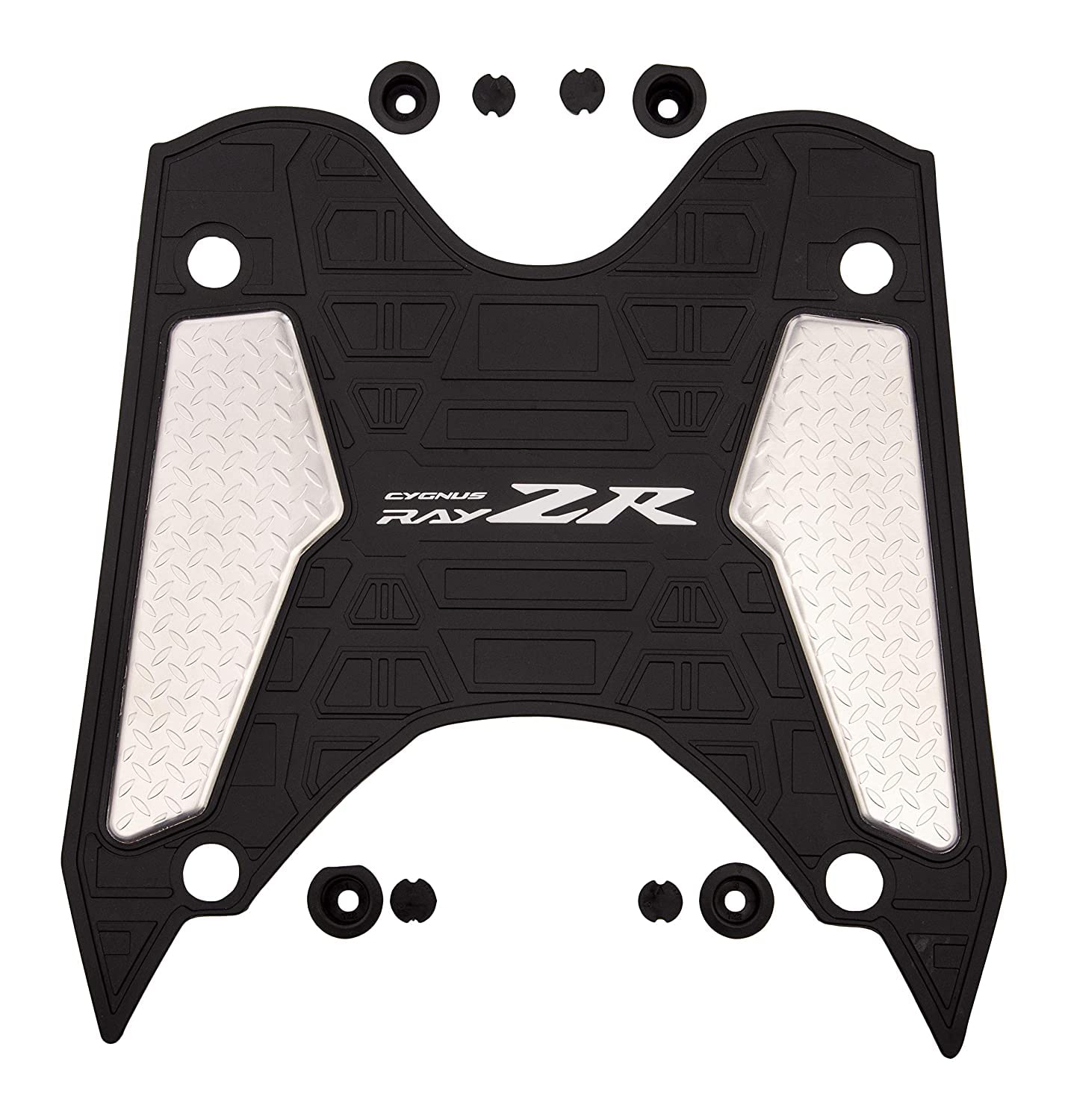 Yamaha Floor Mat with Metal Plate for RayZR 125 Fi/RayZR 125 Fi Street Rally (Y6AT72FMPL20), Black