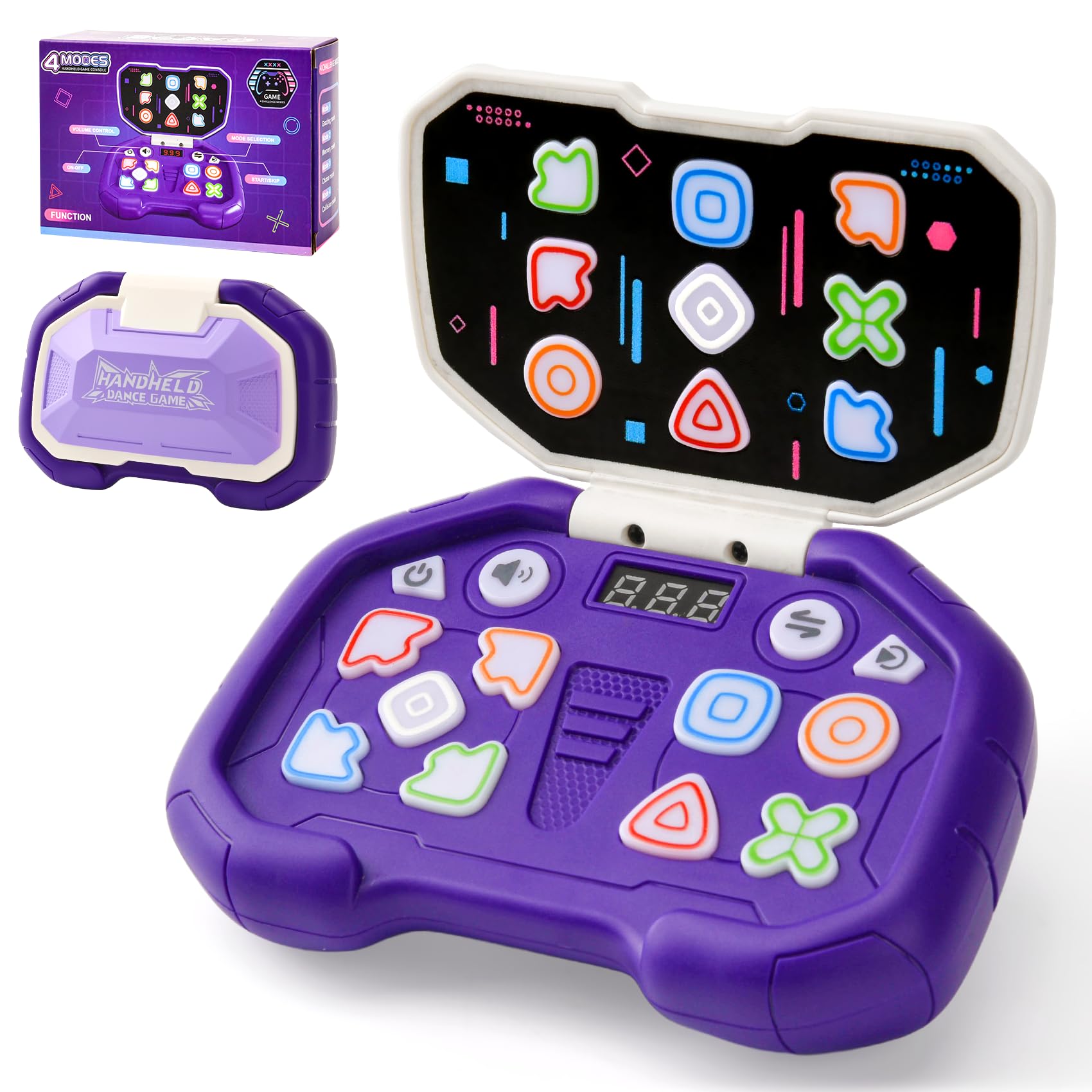 Juego De Reacción LED Para Niños 3-12 Años - 4 Modos, 999 Niveles, Entrenamiento De Memoria Y Velocidad (Portátil, A Pilas, Color Morado Juego De Reacción LED Para Niños 3-12 Años - 4 Modos, 999 Niveles, Entrenamiento De Memoria Y Velocidad (Portátil, A Pilas, Color Morado