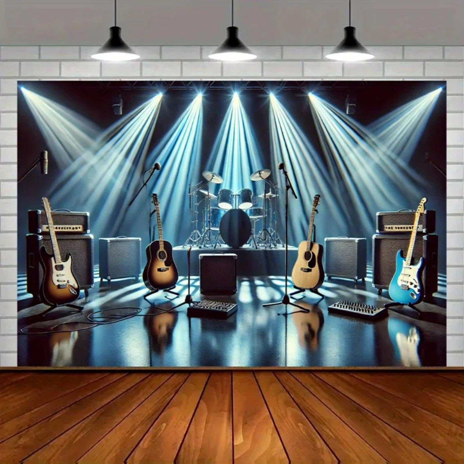 1 sztuka zespół rockowy impreza baner muzyka scena i instrument tło do dekoracji studia