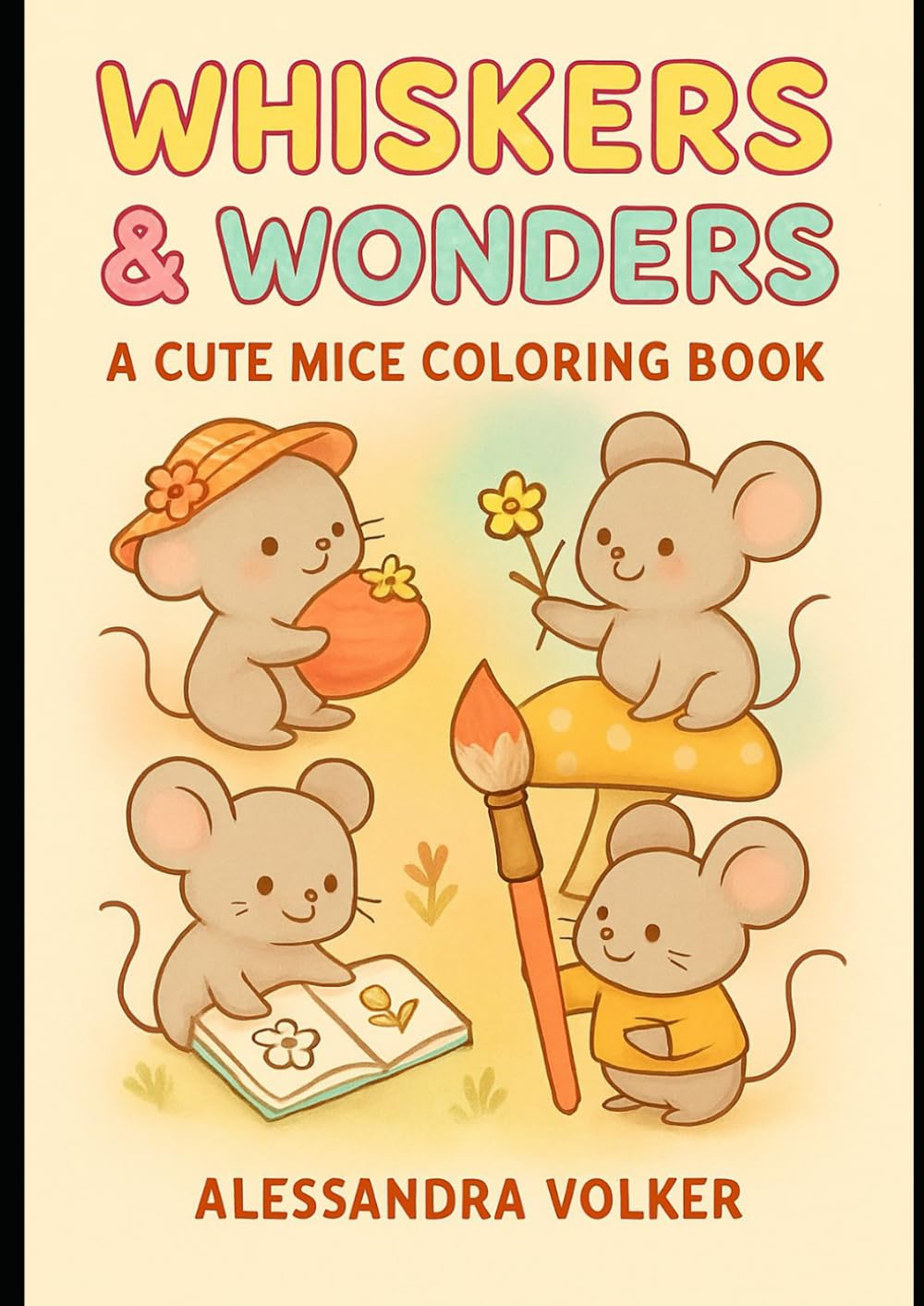 Whiskers & Wonders: A Cute Mice Coloring Book (Cute Animals Series)