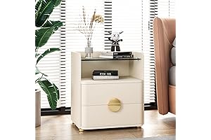 Tribesigns Nightstand (Beige): Modern Simplicity for Your Bedside