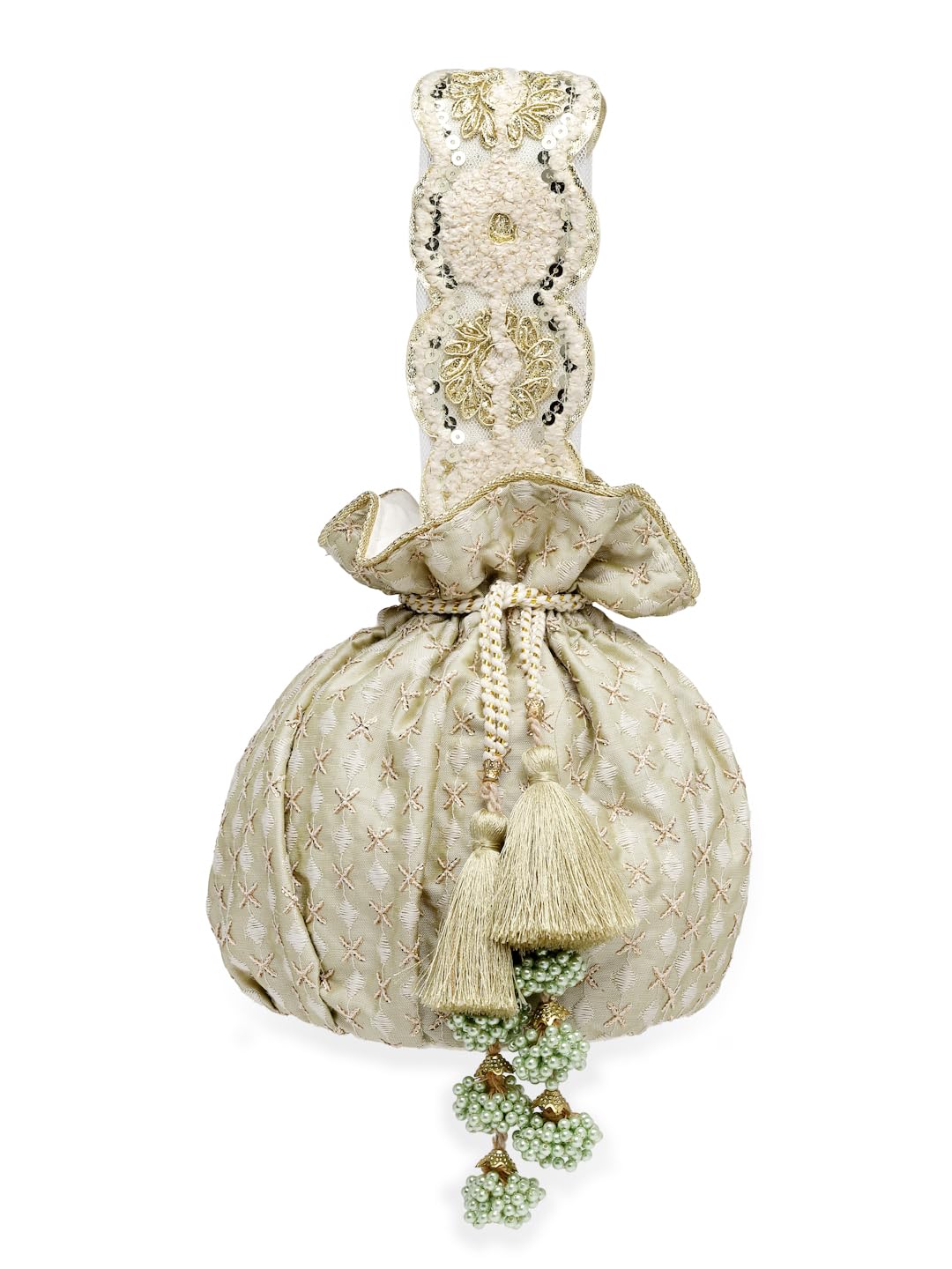 Droop Embroidered Faux Silk Potli-image-49