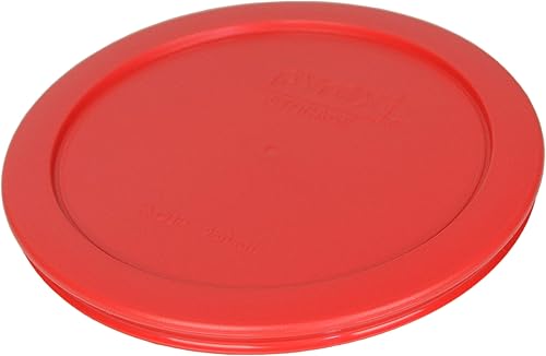 Miniatura 3 de Pyrex 7201-PC Tapas redondas de 6.5 pulgadas, para recipientes de vidrio. Paquete de 4 unidades., Paquete de 4, Rojo