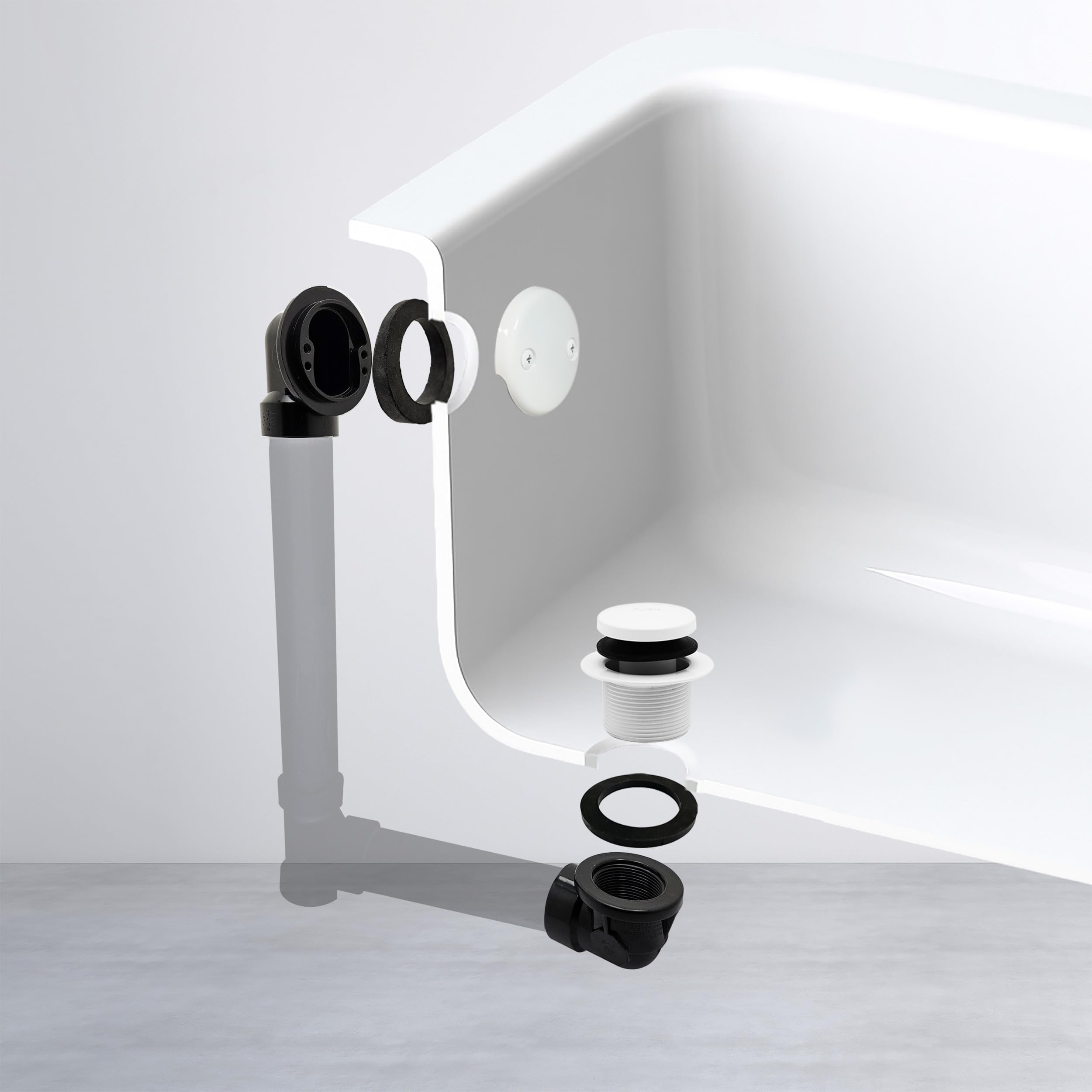 Westbrass D534-50 Paquete de Fontanero, Revestimiento en Polvo Blanco