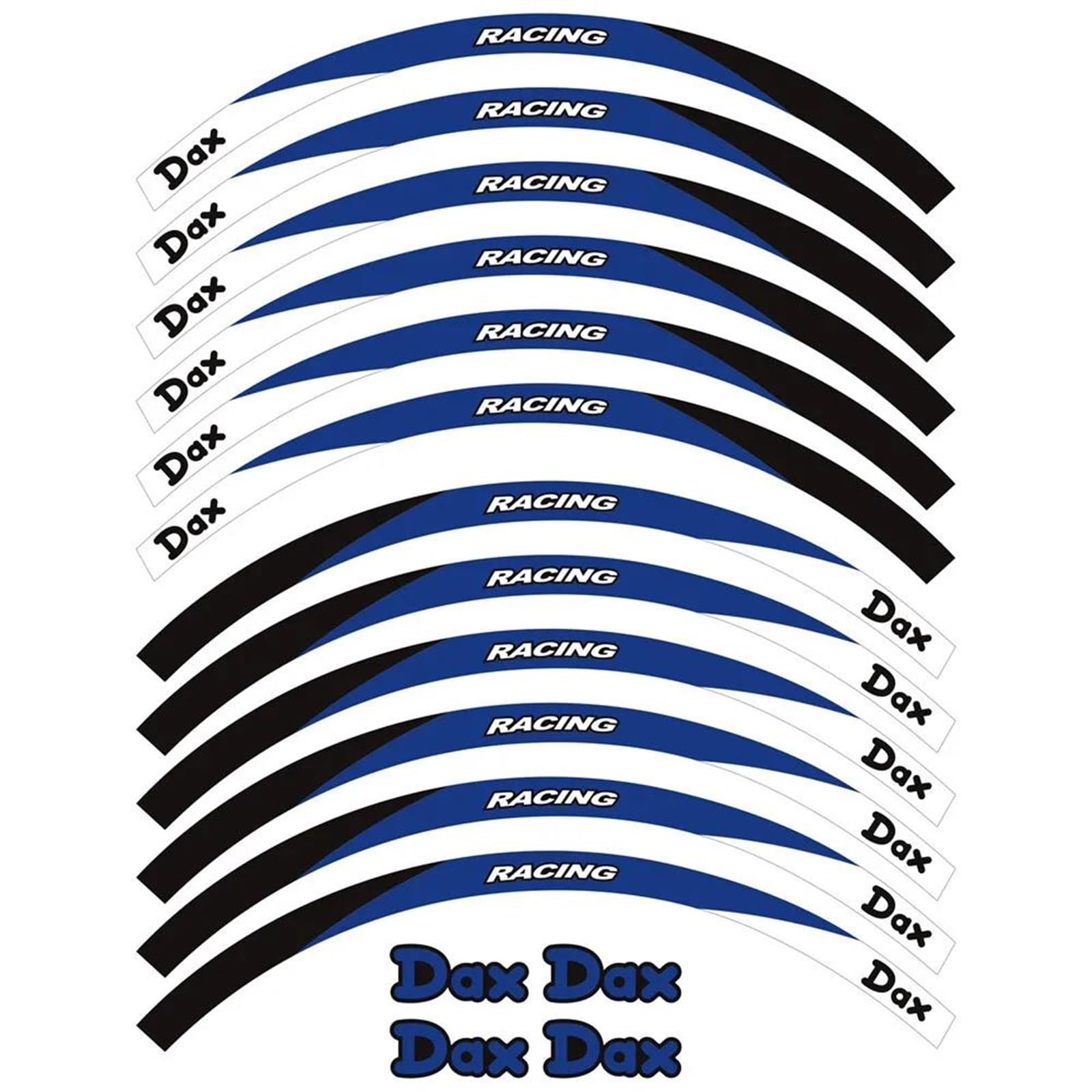 Motorcycle Wheel Rim Stripes Sticker Reflective for DAX 125 ST125 ST-125 Stickers Decal(Color6)