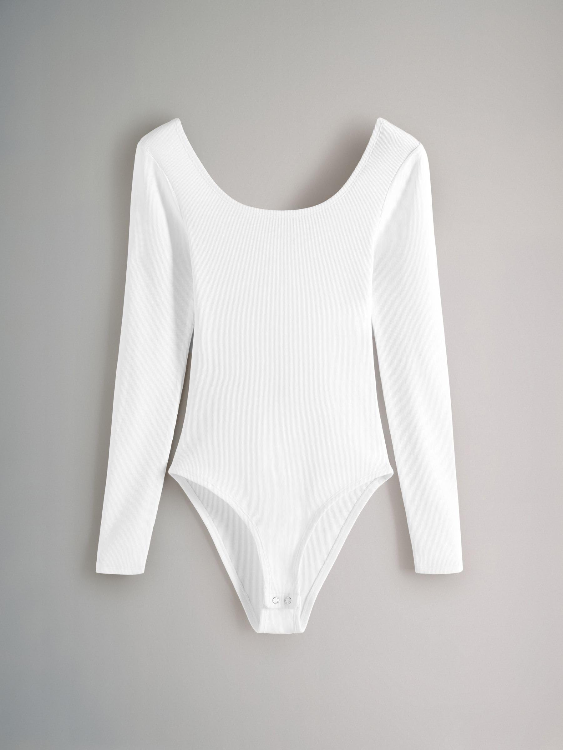 THE SET Donne Confezione da 3 body a coste con scollo rotondo | Standard, Realizzati in morbido tessuto a coste, Pull-On