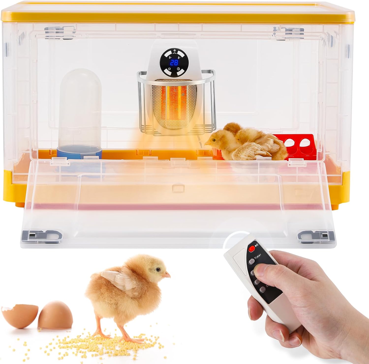 NEWTRY Chicken Brooder Box for Chicks, Chick Brooder with Automatic Temp Control