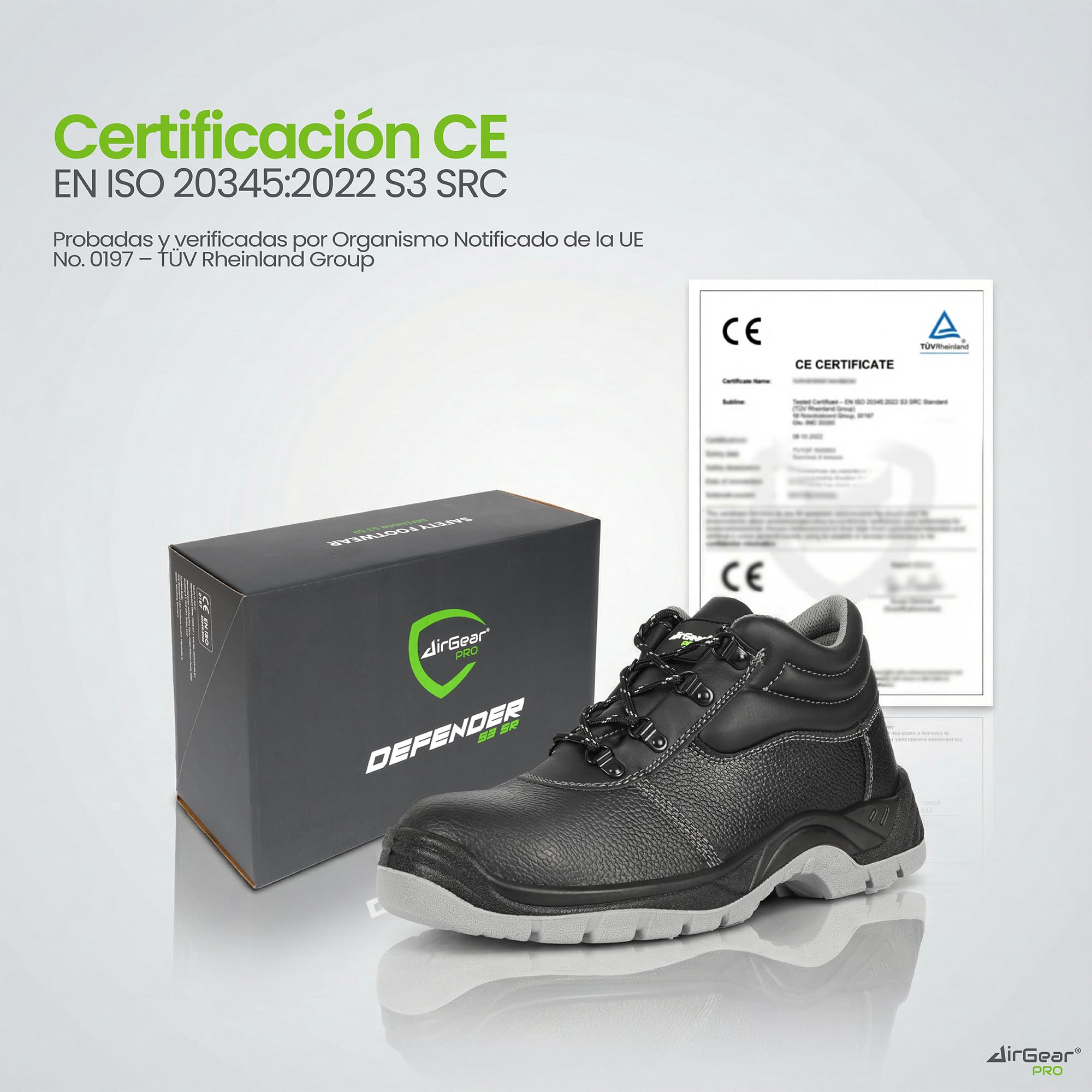 Calzado de Seguridad S3 SRC para Hombre y Mujer – Punta de Acero, Suela Anti perforación, Antideslizantes, Transpirables, Botas de Trabajo para construcción, Industria y oficios