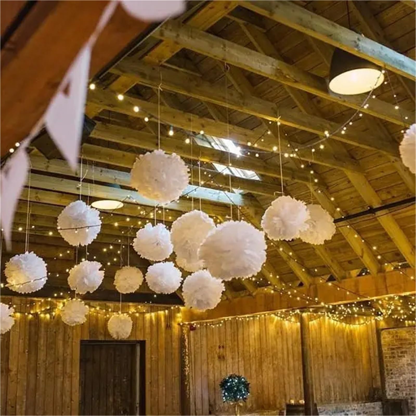 Pompones De Papel 10 Uds. De Pompones De Papel Tisú De 4 Pulgadas, Bolas De Flores, Decoración De Fiesta, Pompones, Bola De Pompón, Boda(Dark green,60 PCS)