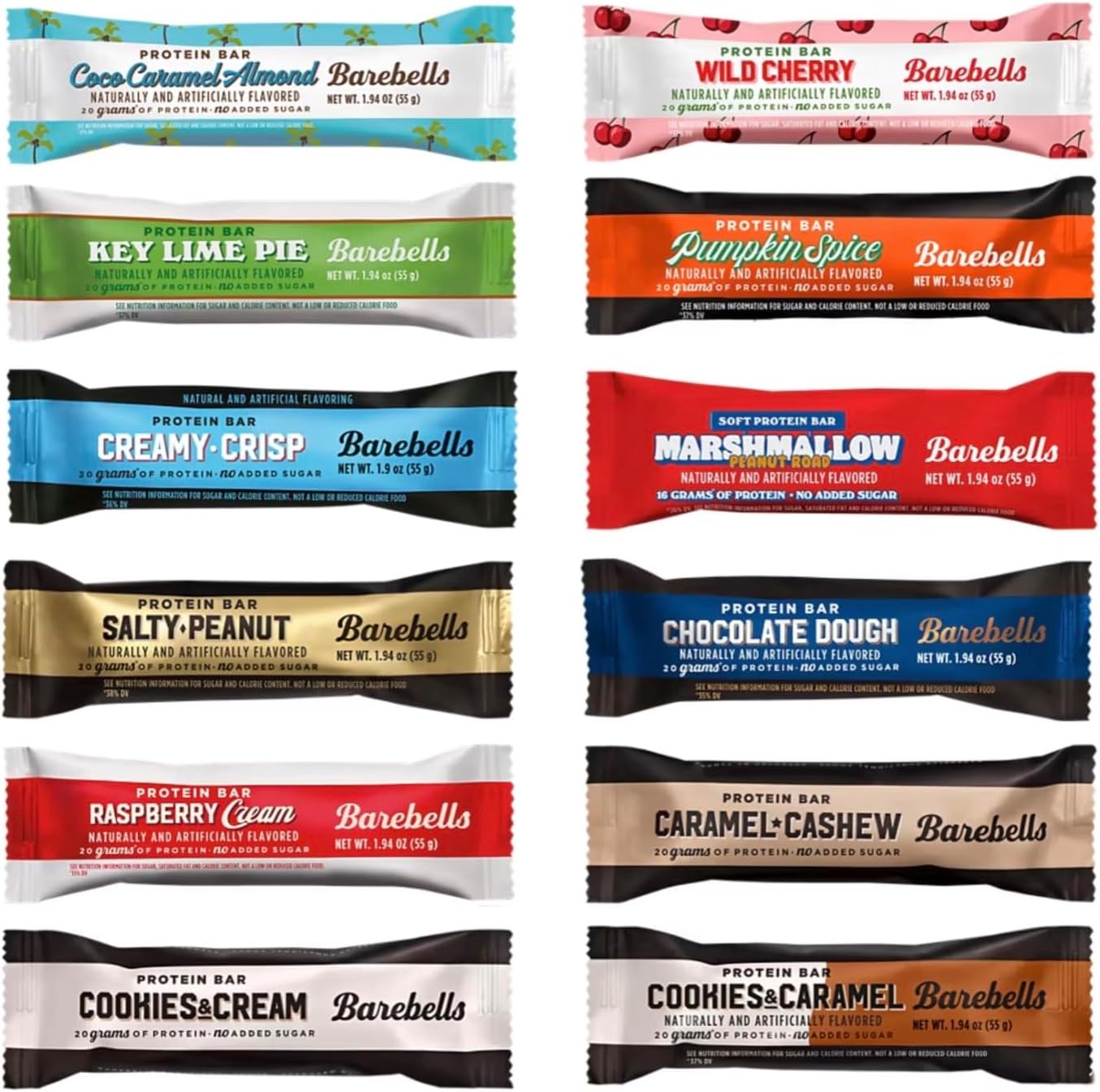 NEW FLAVORS Protein Bars Variety Pack | Pack of 12 Protein Bars with 20g of High Protein | COCO CARAMEL ALMOND